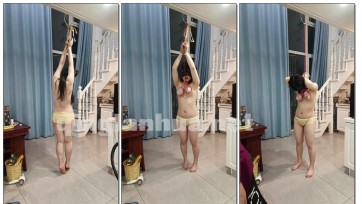 【绯影责束】踮脚吊罚站，1.5mm细绳虐ru