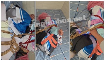 【蕉蕉鱼】三月七cos被堵住嘴TK叫不出来，郊狼双100震动棒对付
