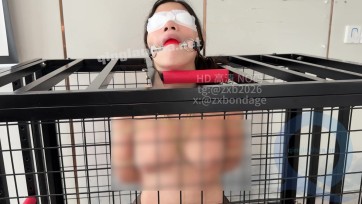 【zxbondage】《18岁K9少女初养成（五）笼中囚禁 乳夹虐哭 口舌侍奉》15